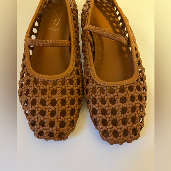 NWT Sz 8 Joie Weavy Brown Woven Mary Jane Ballet Flats - Picture 8 of 14